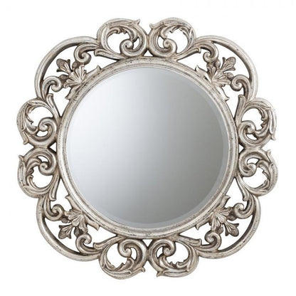 Chartwell Silver French Rococo Round Wall Mirror 5055299462010