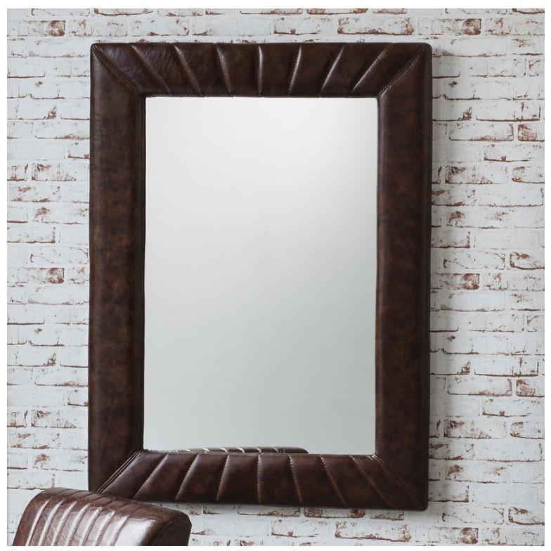 Leyland Rectangle Brown Frame Wall Mirror 5055299469002