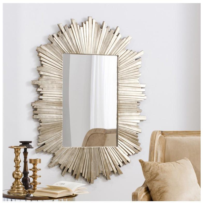 Herzfeld Gold Starburst Rectangle Wall Mirror 5055299469033