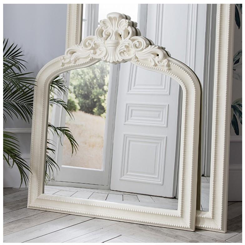 Josephine Crested Overmantel Mirror Cream 5055999201100