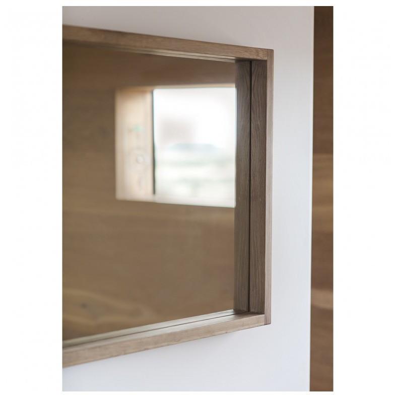 Kielder Solid Mellow Oak Wood Wall Mirror Zoom 5055999205863