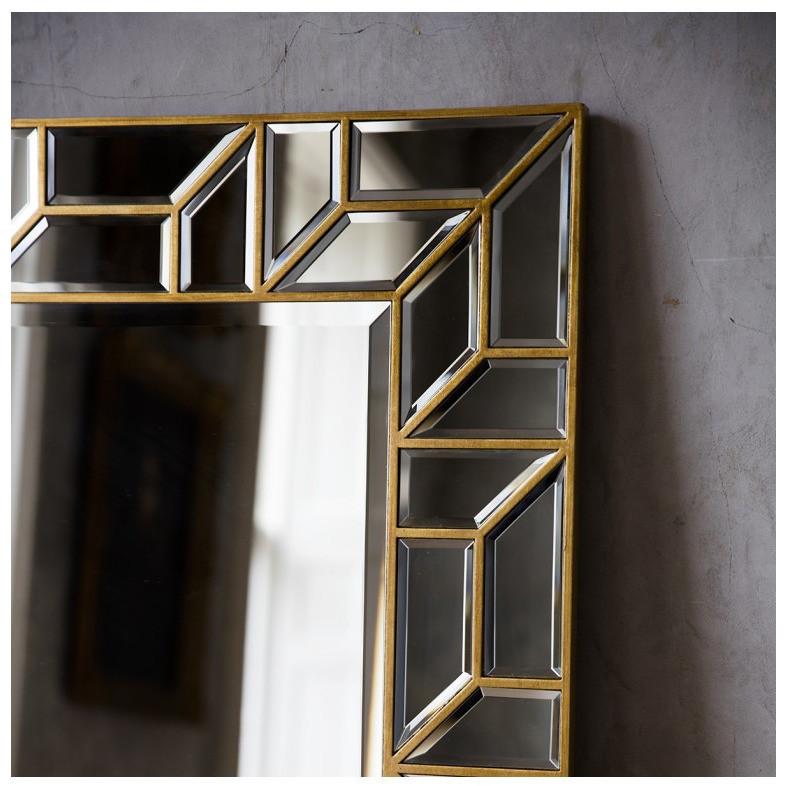 Verbier Gold Geometric Leaner Floor Mirror Close Up 5055999207379