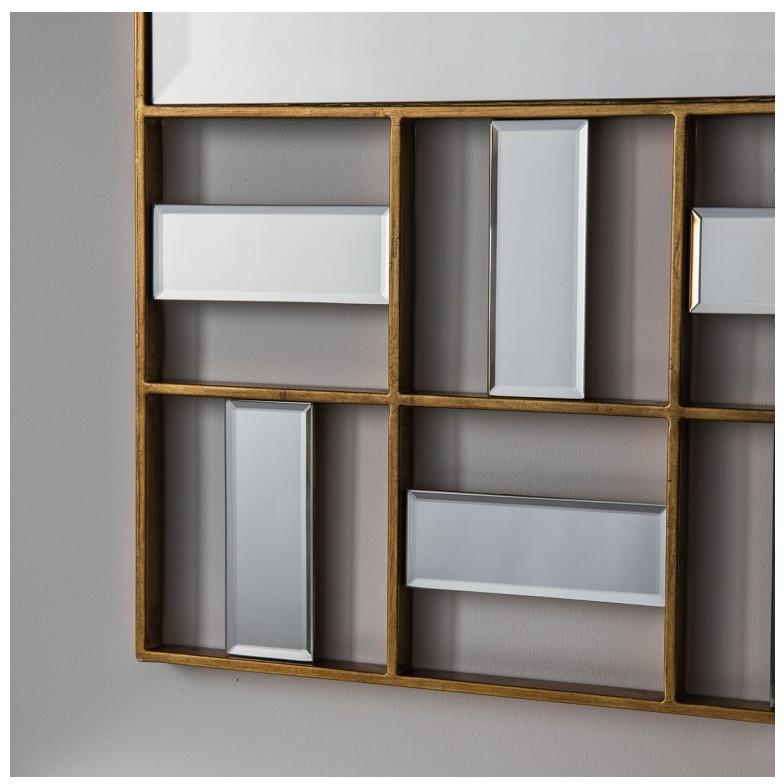 Camilla Gold Frame Open Metalwork Wall Mirror Close Up 5055999208048