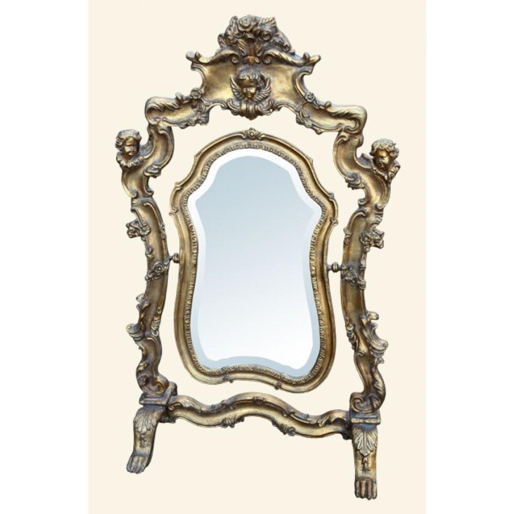 Gold Gilt Leaf  Swing Table Bevelled  Mirror C165-GO