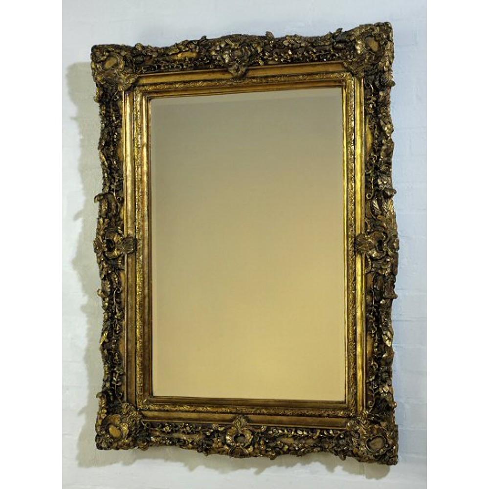 Gold Gilt Leaf Bevelled Mirror 124cm Tall CFR071-GO-92-124