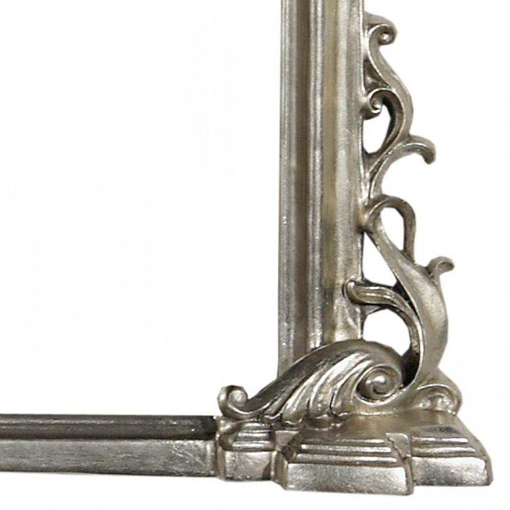 Georgiana Silver Gilt Leaf Georgian Style Bevelled Overmantle Mirror Close Up CFT599-SL-135-136