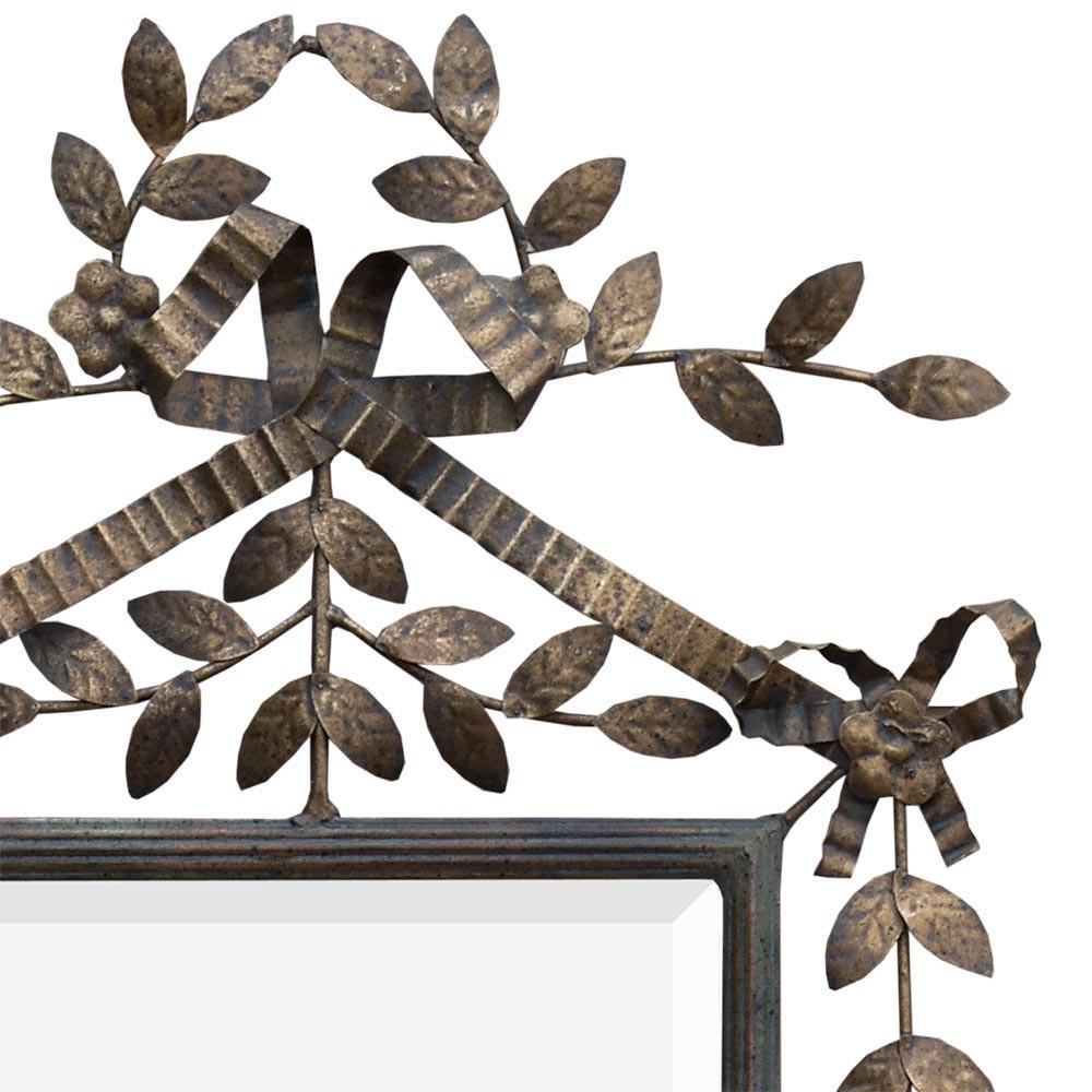 Rectangular Mirror with Metal Garlands Close Up CMM058-43-147