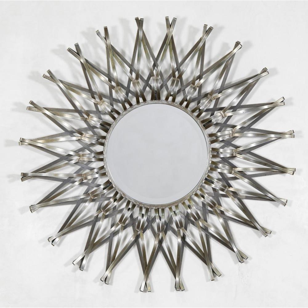 Sunburst Geometrical Hipparchus Metal Framed Wall Mirror Hung CMM079