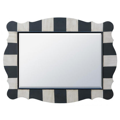 Parallels Black and Silver Wall Mirror FUD-1115-BLSL