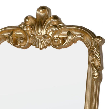 Gold Free Standing French Rocaille Style Cheval Mirror Close Up MIF-011-GO