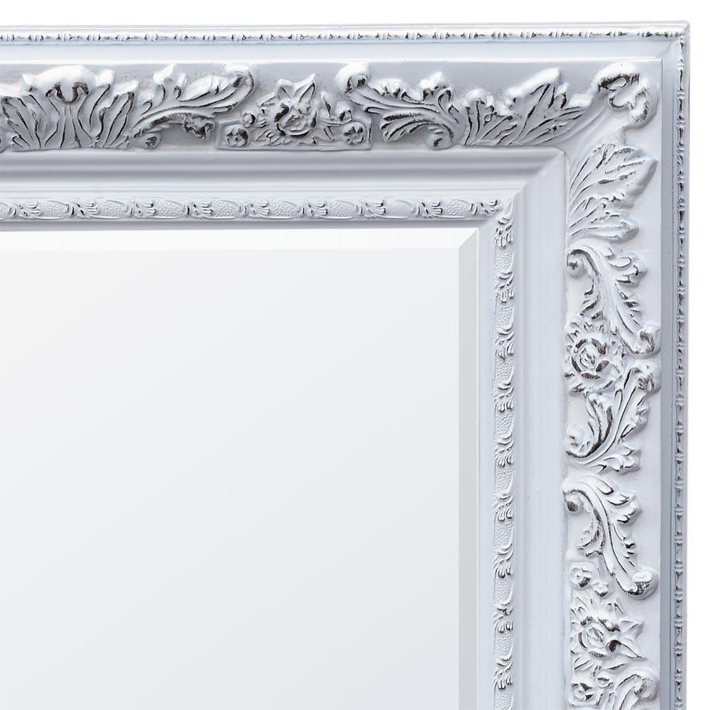 Classical Antique White Tilly Mirror Close Up MIW-008-AW