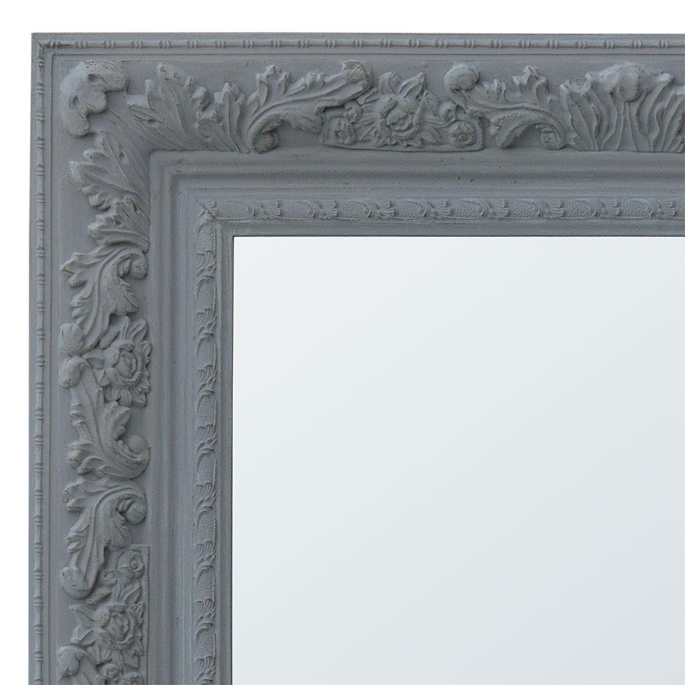 Becca Mirror with Taupe Rectangular Frame Close Up MIW-008-TP