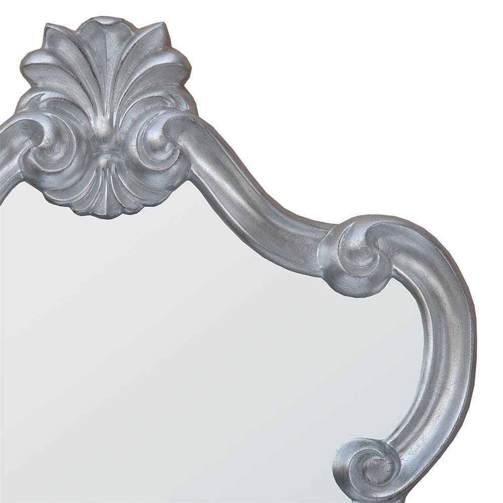 Mireille Distressed Silver Portrait Mirror Close Up MIW-020-SL