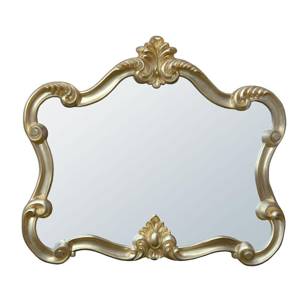 Mireille Landscape Distressed Gold Overmantle Mirror MIW-022-GO