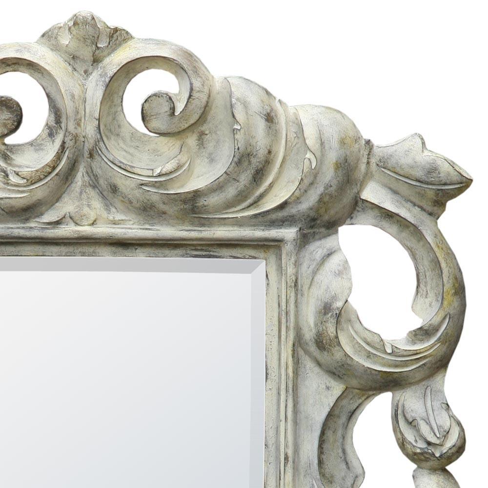 Rustic Baroque Bevelled Portrait Wall Mirror Close Up PM6201L-RU-90-120