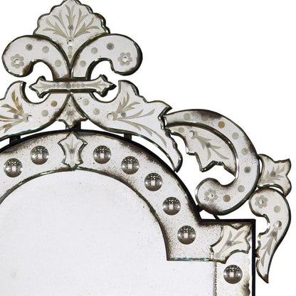 Venetian Crest Wall Mirror Close Up PVM111-92-140