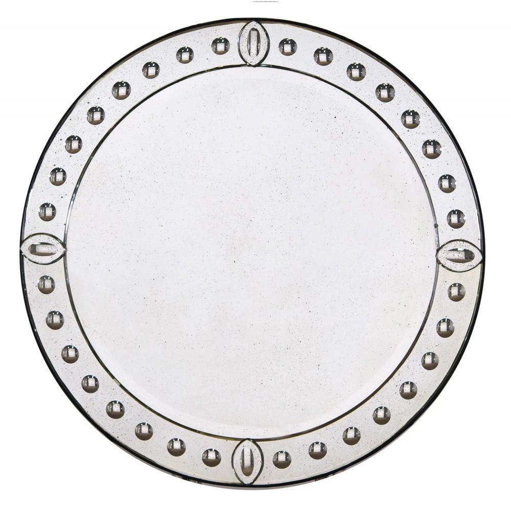 Venetian Stud Large Round Wall Mirror PVM115C-101