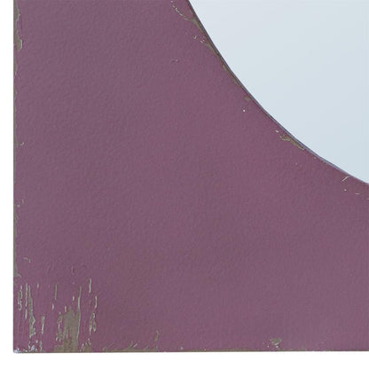 Distressed Mauve Frame Oval Mirror Close Up TFM-1008