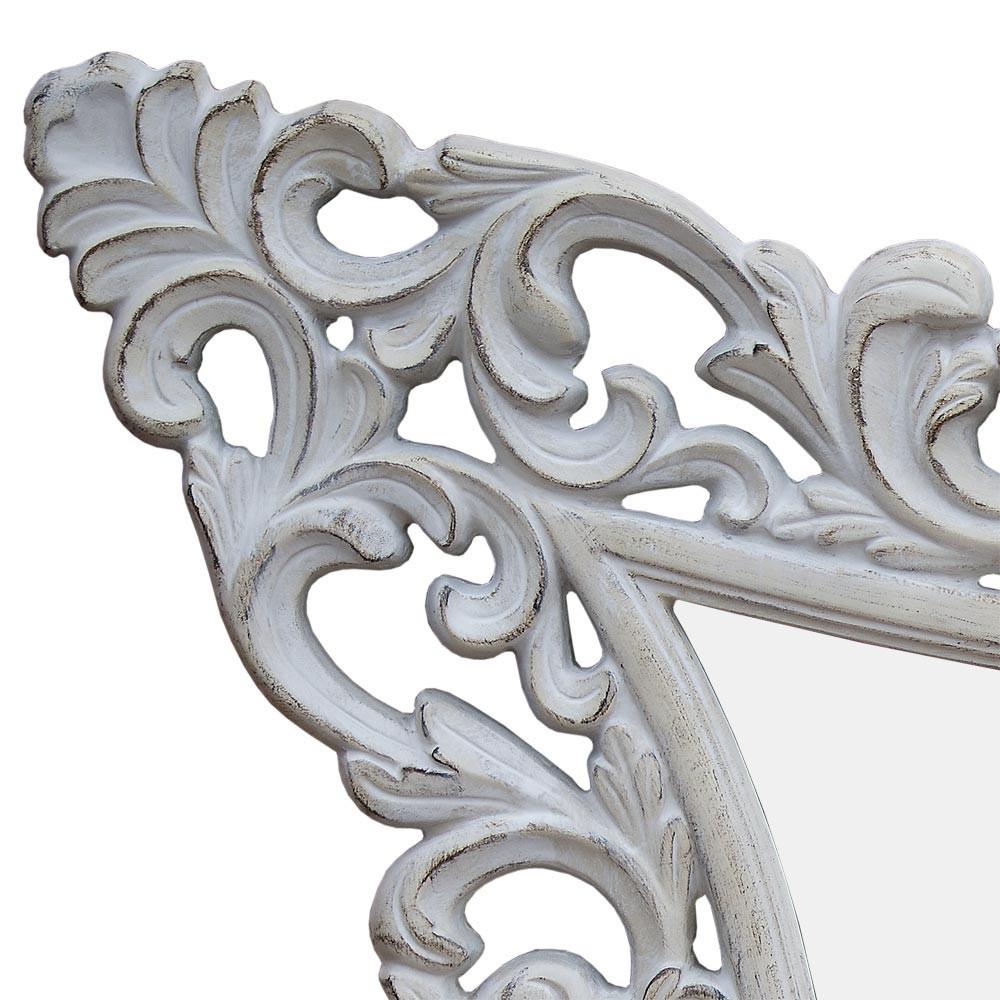 Boudoir Provence Antique White Mirror Close Up TFM002-AW