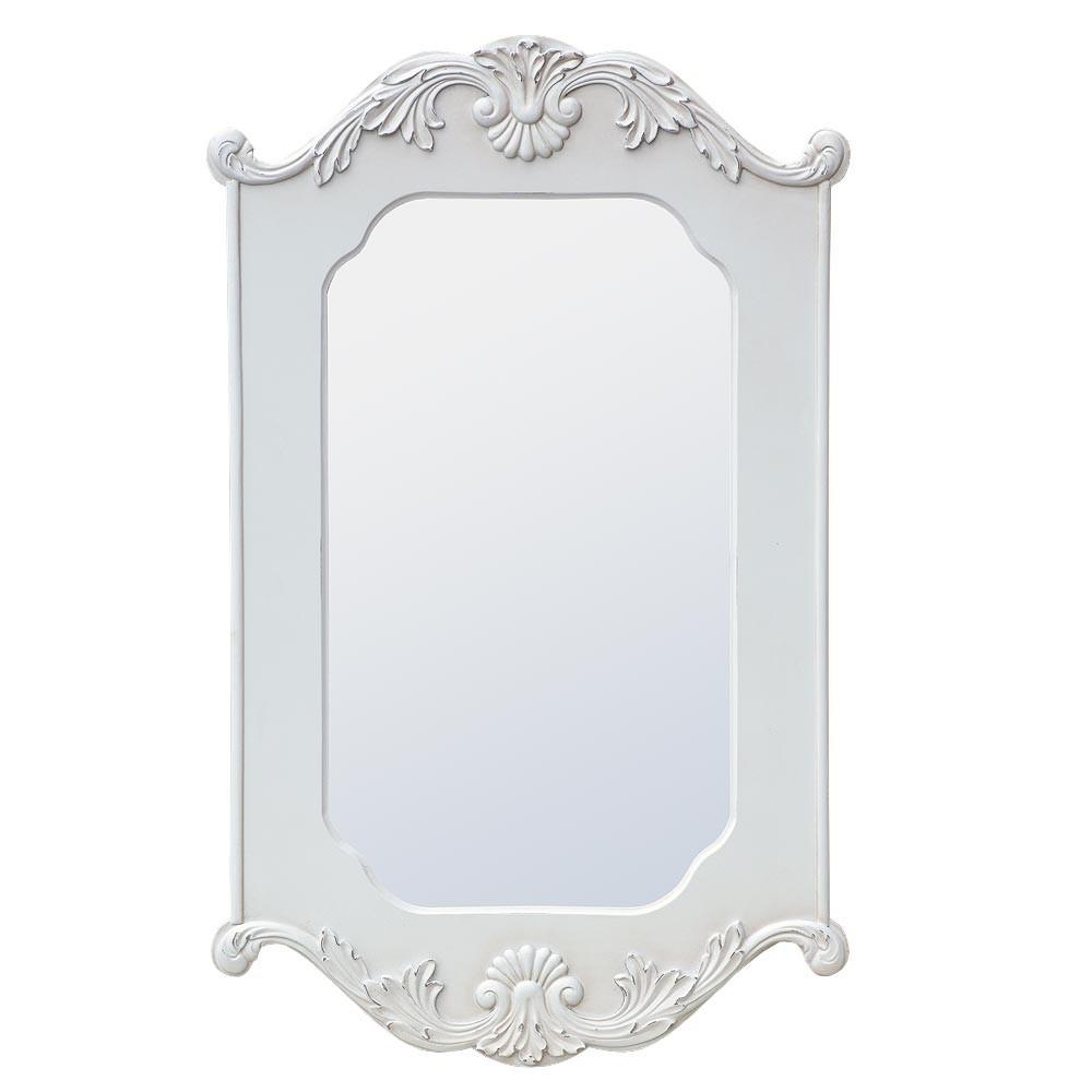 Antique White Crown Mirror TFM9819-AW-50-80