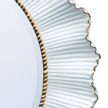 White and Gold Sunburst Mirror Close Up TS1831-GOWHX-50-50