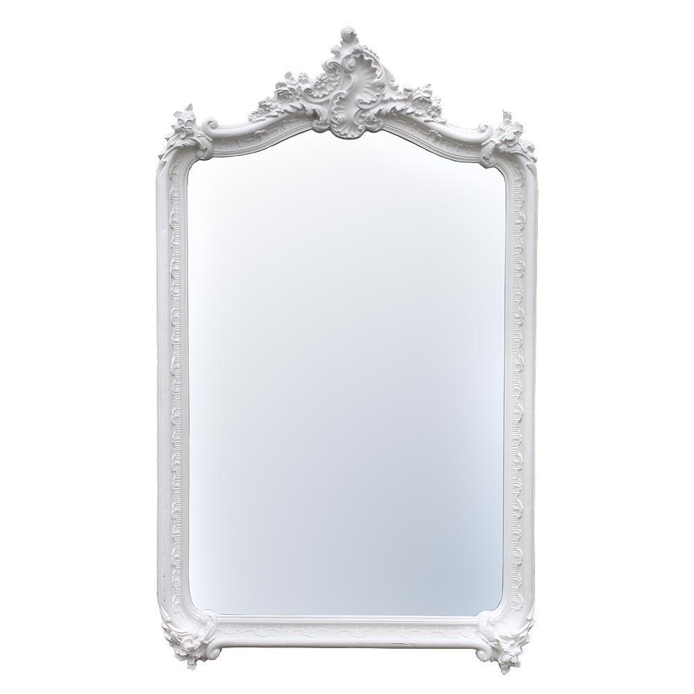 French Louis White Bevelled Mirror TS4002-WH